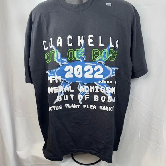 NWOT Cactus Plant Flea Market x Coachella 2022 T-Shirt Short Sleeve Black XL - Picture 2 of 6